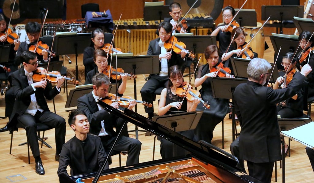 Pianist Ben Kim performs under the baton of James MacMillan with the Hong Kong Sinfonietta. Photo: courtesy of the Hong Kong Sinfonietta