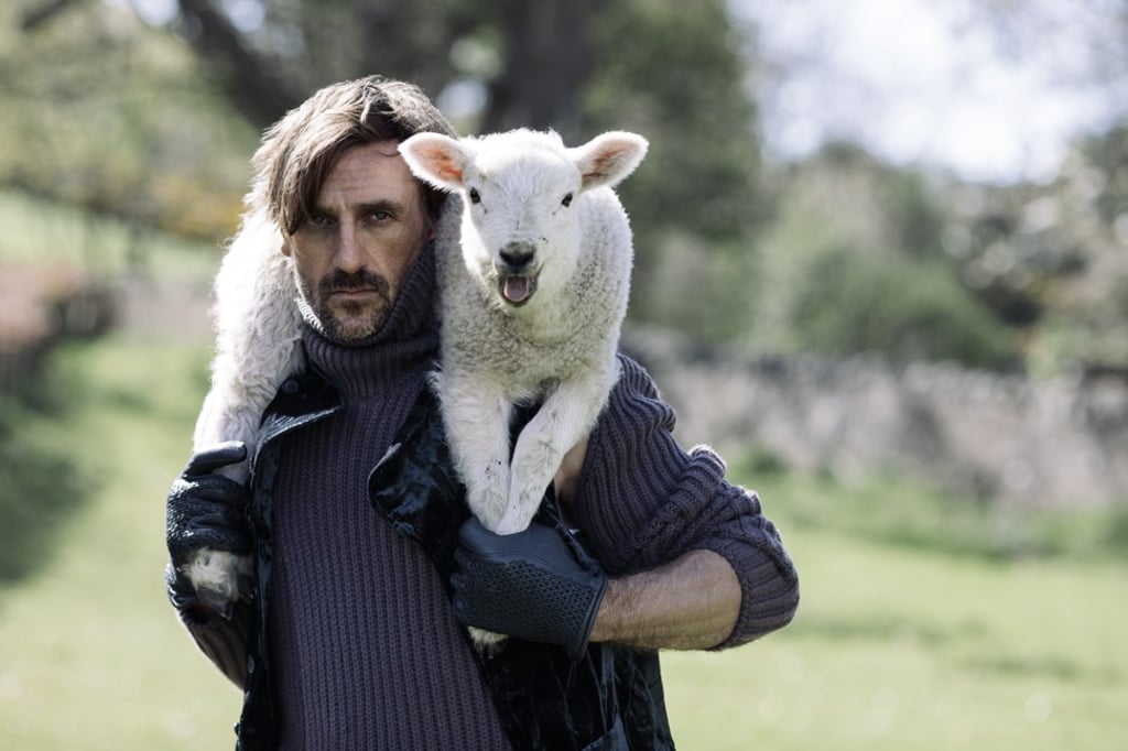 Giorgio Armani, waistcoat and gloves, prices on request; Louis Vuitton, jumper, price on request