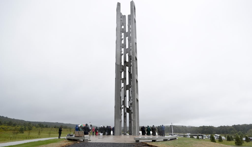 The new Tower of Voices at the Flight 93 National Memorial in Shanksville, Pennsylvania. Photo: AP The new Tower of Voices at the Flight 93 National Memorial in Shanksville, Pennsylvania. Photo: AP