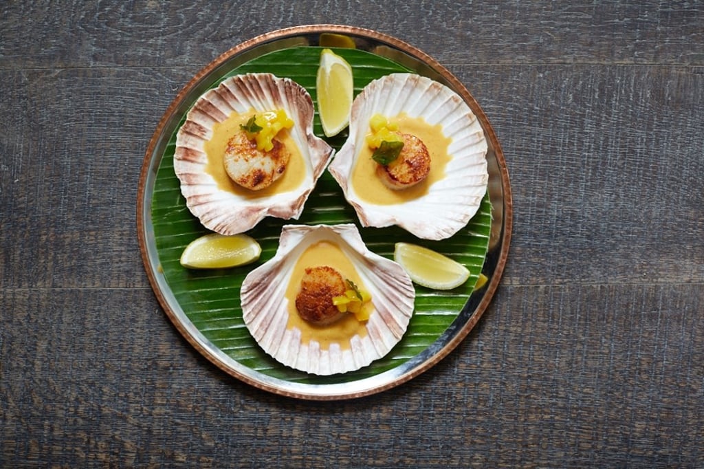 The Malabar scallops are a light and delicious appetiser. The Malabar scallops are a light and delicious appetiser.