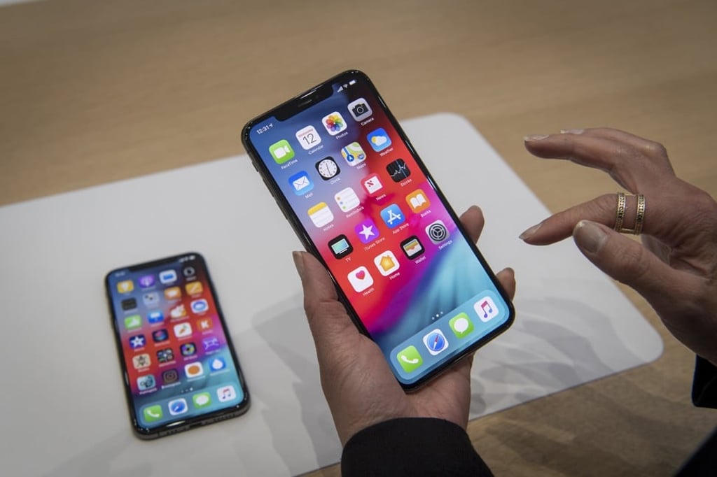 The iPhone Xs Max, unveiled yesterday, has a 6.5-inch screen – the largest ever display on an iPhone. Photo: David Paul Morris/Bloomberg