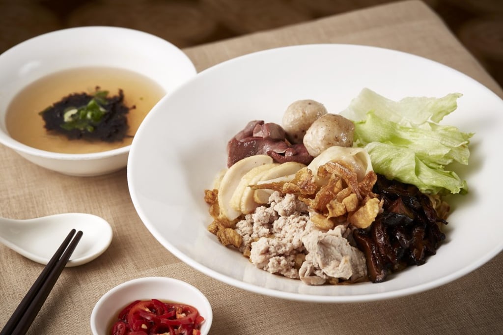 The signature Best Bak Chor Mee served at Clifford Pier in Singapore’s Fullerton Bay Hotel.
