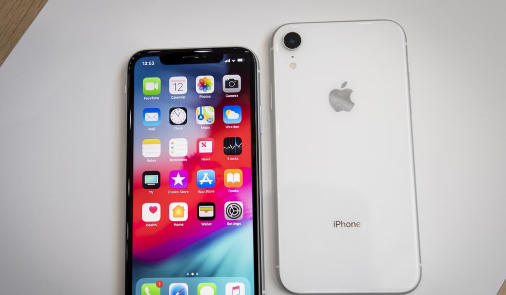 The Apple Inc. iPhone XR Max smartphone is displayed during an event at the Steve Jobs Theater in Cupertino, California, US, on Wednesday, September 12, 2018. Photo: Bloomberg The Apple Inc. iPhone XR Max smartphone is displayed during an event at the Steve Jobs Theater in Cupertino, California, US, on Wednesday, September 12, 2018. Photo: Bloomberg