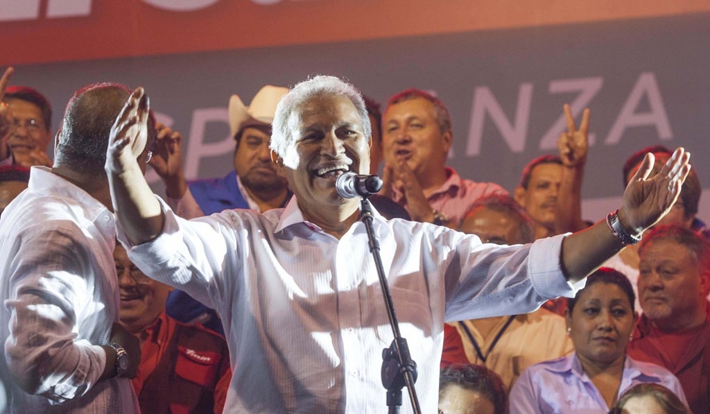 El Salvador’s President Salvador Sanchez Ceren delivers a speech after winning the 2014 election. Photo: TNS El Salvador’s President Salvador Sanchez Ceren delivers a speech after winning the 2014 election. Photo: TNS