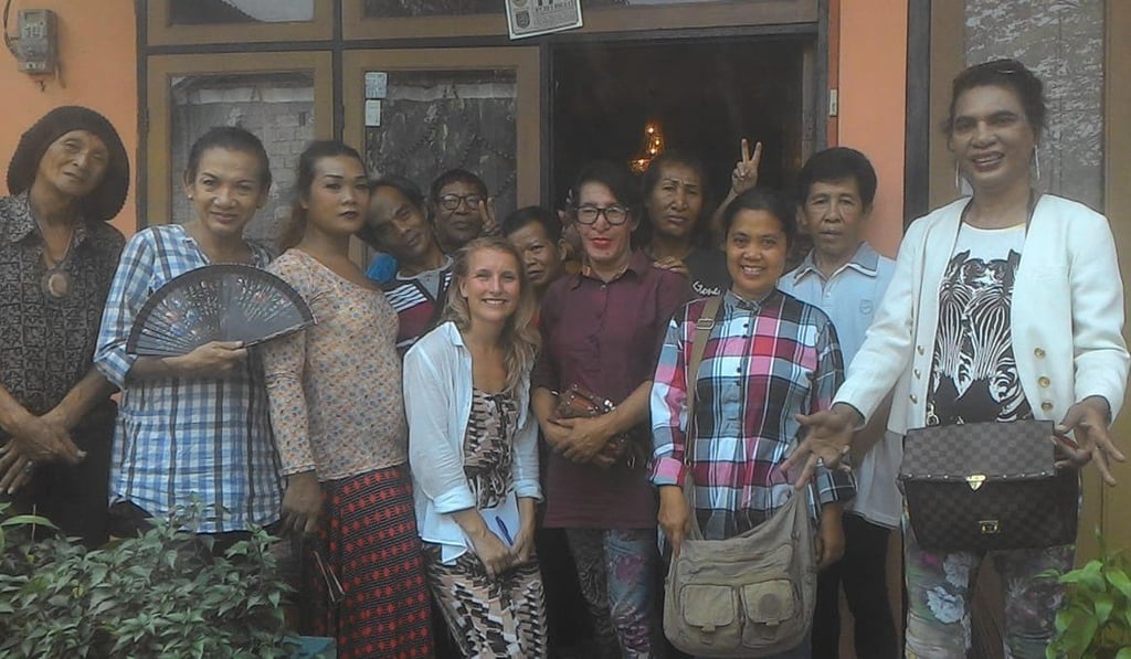 Yulianus Rettoblaut, or ‘Mama Yuli’ (far right), with transgender individuals and friends at her shelter in Jakarta. Photo: Yulianus Rettoblaut / Forum Komunikasi Waria Indonesia Yulianus Rettoblaut, or ‘Mama Yuli’ (far right), with transgender individuals and friends at her shelter in Jakarta. Photo: Yulianus Rettoblaut / Forum Komunikasi Waria Indonesia