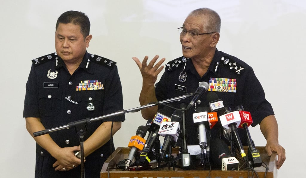 Deputy National Police Chief of Malaysia Noor Rashid Ibrahim speaking at the press conference on Thursday, 2018. Photo: AP