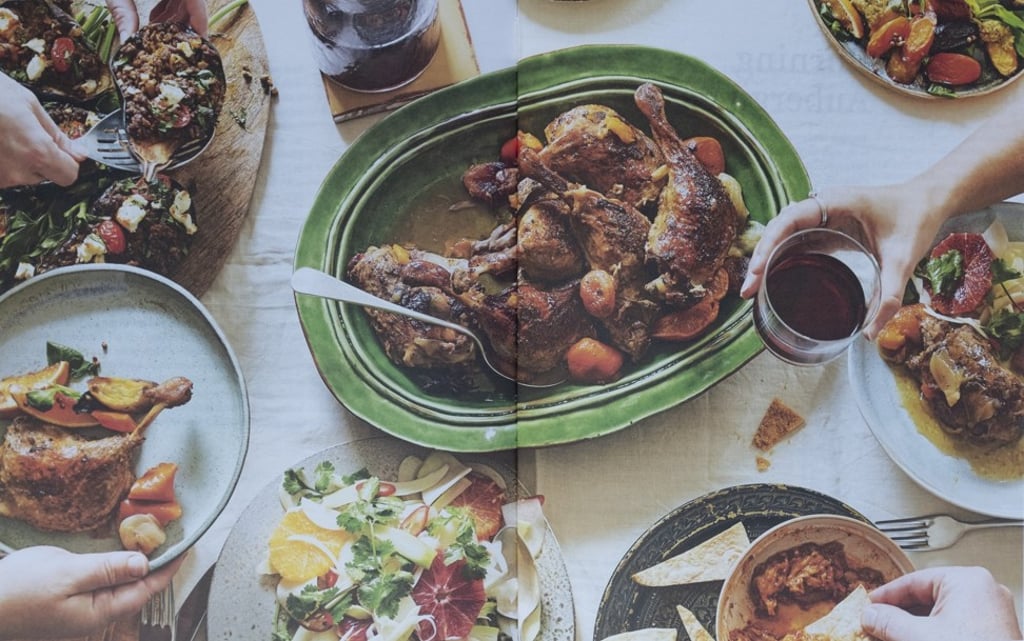 A spread from the Honey & Co: At Home cookbook.