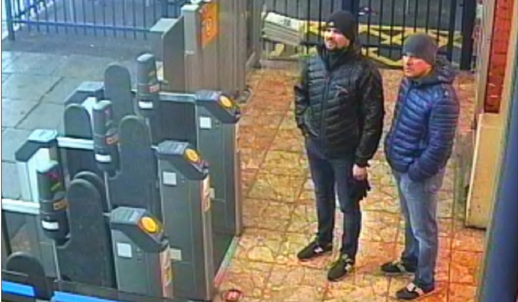 Petrov (right) and Boshirov (left), at Salisbury railway station on March 3, 2018. Photo: EPA Petrov (right) and Boshirov (left), at Salisbury railway station on March 3, 2018. Photo: EPA