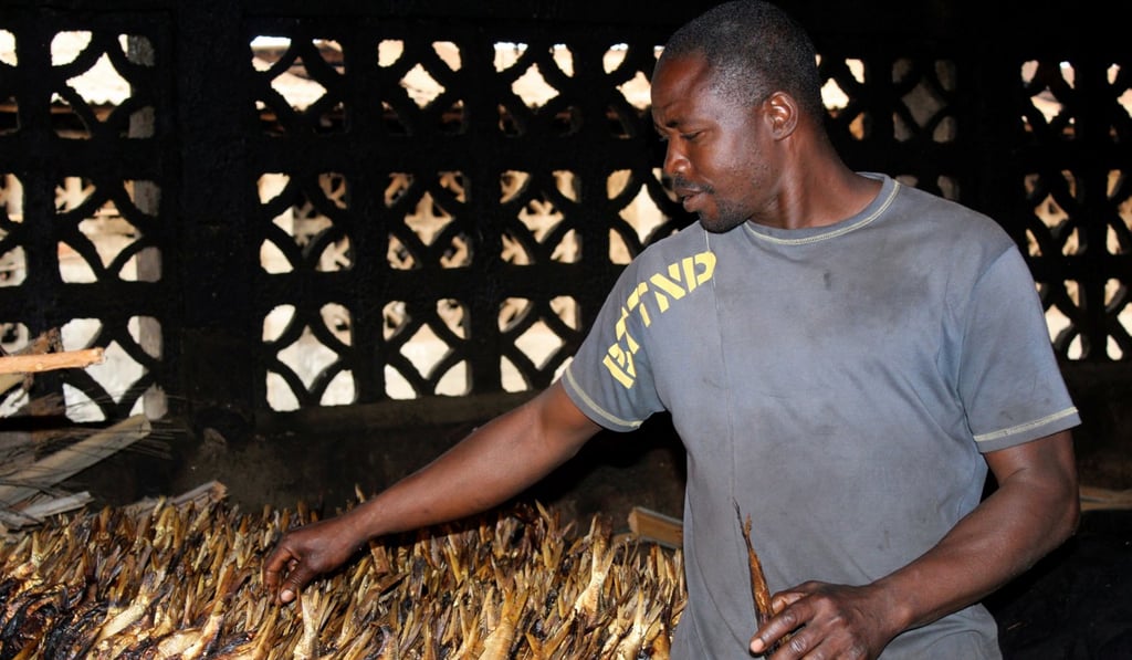 Alanson Aquante at his smokehouse in Gunjur, Gambia. Photo: Nosmot Gbadamosi Alanson Aquante at his smokehouse in Gunjur, Gambia. Photo: Nosmot Gbadamosi