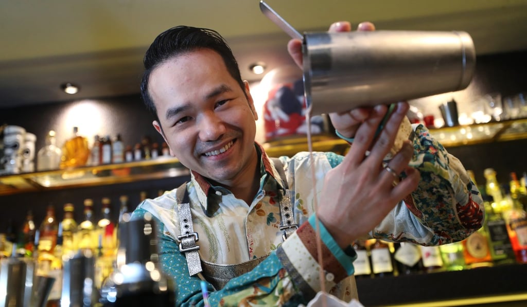 Mixologist Antonio Lai at work in The Envoy, where customers need to get a key card to enter his new hidden bar, Room 309. Photo: Winson Wong