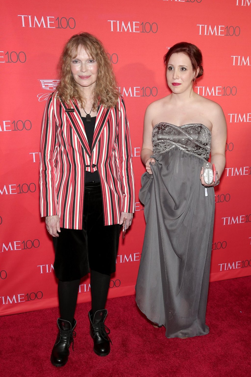This file photo taken on April 26, 2016 shows Mia Farrow (left) and daughter Dylan Farrow at Lincoln Centre in New York City. Photo: Agence France-Presse