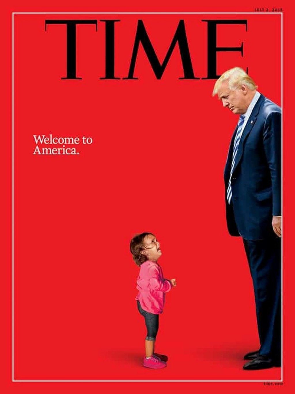 A recent Time magazine cover, featuring US President Donald Trump and a sobbing Honduran toddler. Photo: Time