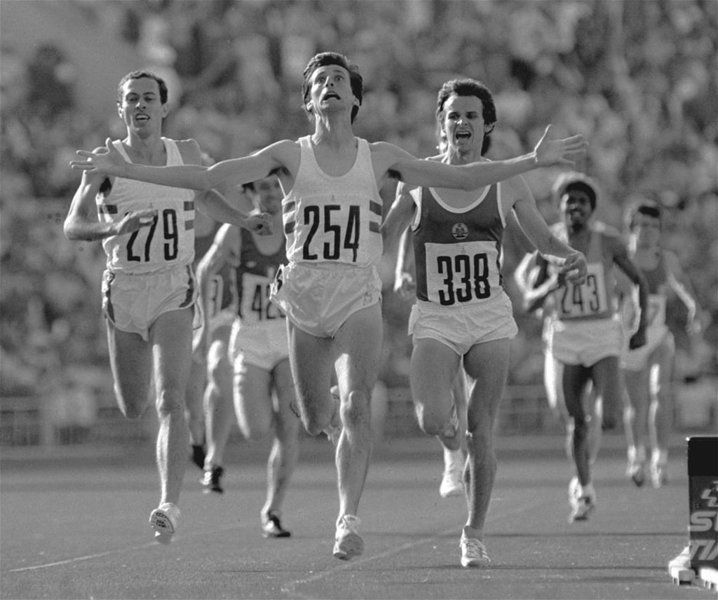 Seb Coe wins the Olympic 1,500-metre race at Moscow’s Lenin Stadium in 1980. Photo: AP