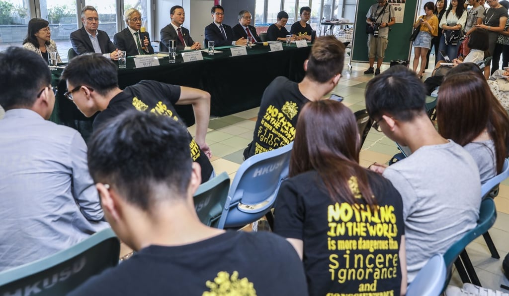 Zhang Xiang made the comments at an open dialogue with students on Wednesday. Photo: K.Y. Cheng