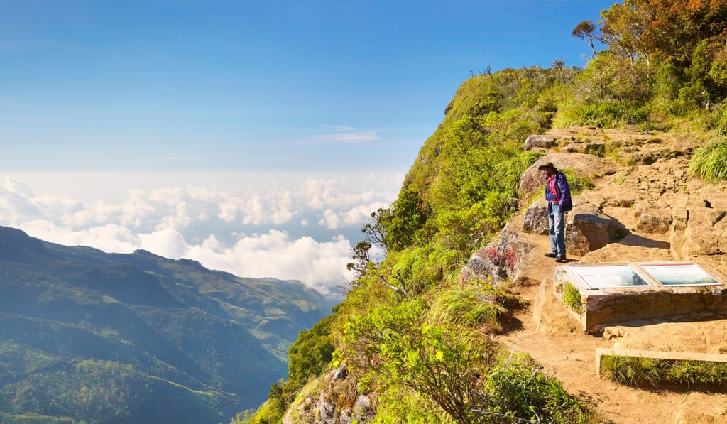 The view from World’s End, in Horton Plains National Park. Picture: Alamy