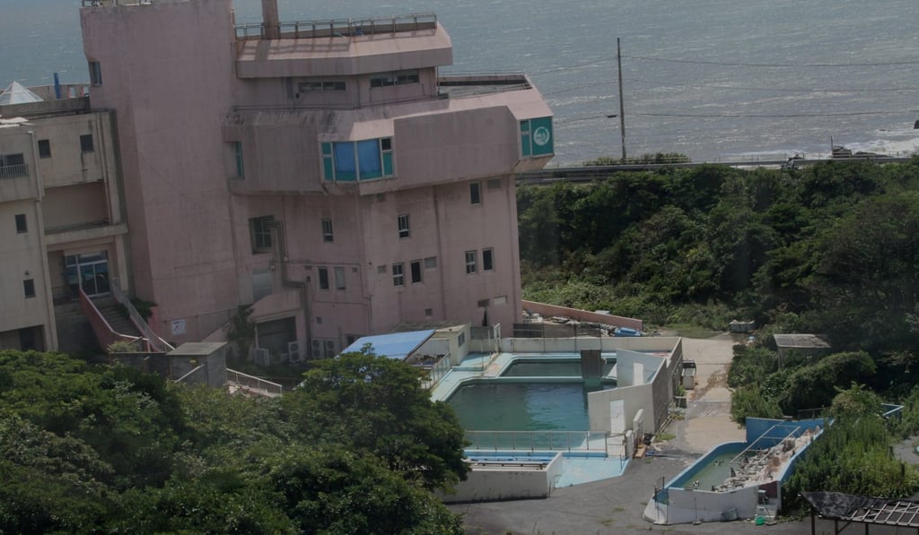 The abandoned Inubosaki Marine Park Aquarium is seen in Choshi. Photo: Reuters