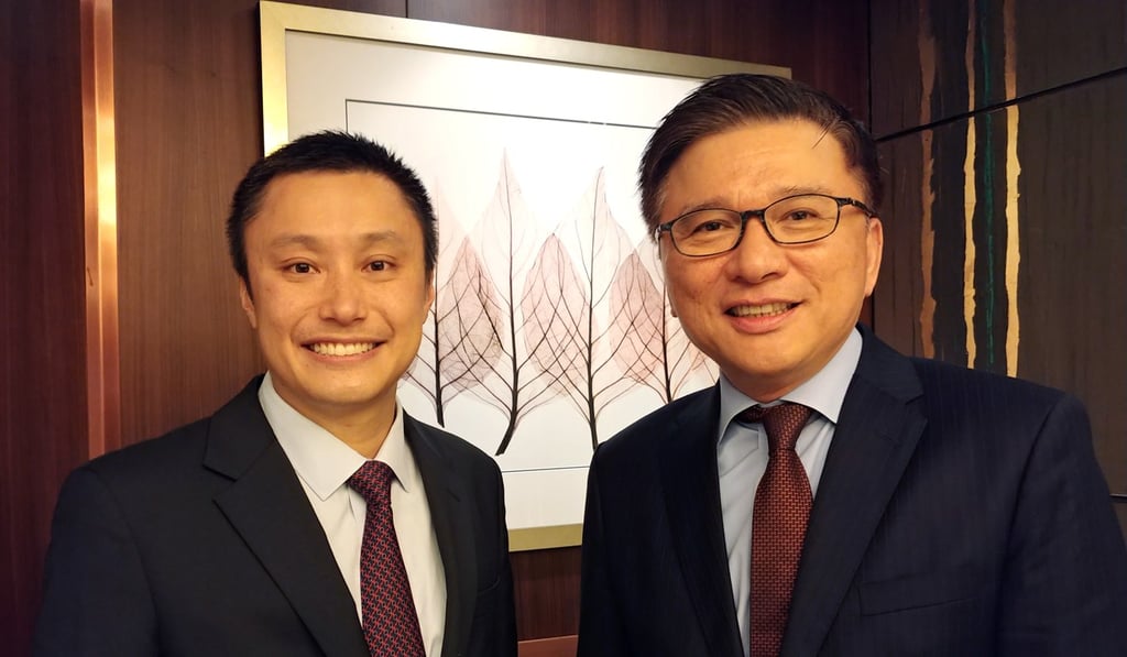 WeLab co-founder Simon Loong, left, and Chan Ka-keung. Photo: Enoch Yiu WeLab co-founder Simon Loong, left, and Chan Ka-keung. Photo: Enoch Yiu