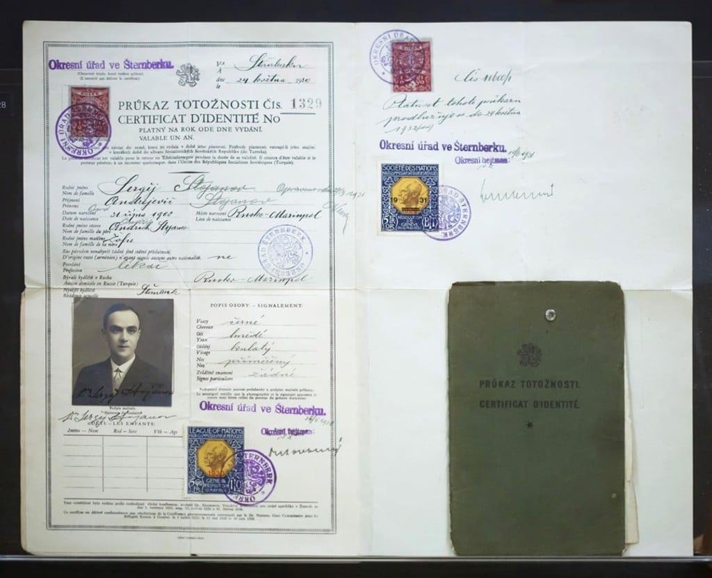 The Nansen passport issued to a Russian emigrant, in 1930.