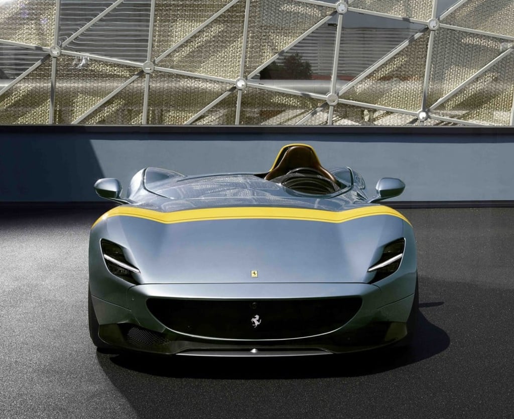 Ferrari’s new open-top single-seat Monza Sp1, which the Italian luxury carmaker has released as a limited-edition model. Photo: Xinhua Ferrari’s new open-top single-seat Monza Sp1, which the Italian luxury carmaker has released as a limited-edition model. Photo: Xinhua