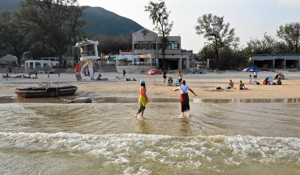The public have been warned to stay off Shek O beach. Photo: Winson Wong
