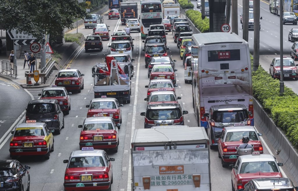 Taxis on Gloucester Road in Wan Chai. Erratic service is making many passengers seek other options. Photo: Sam Tsang