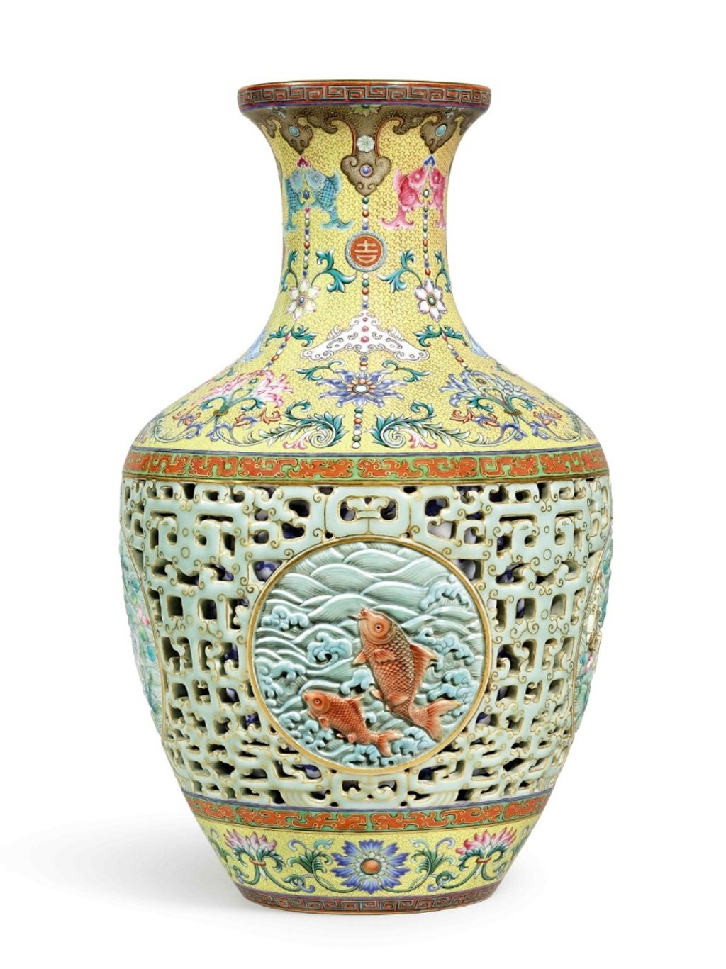 One to watch from Sotheby’s is the 18th-century Yamanaka Reticulated Vase designed by Tang Ying, Emperor Qianlong’s ceramics superintendent.