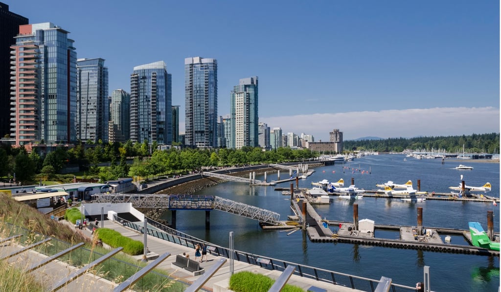 Harbour Green Park in Vancouver. Hong Kong is now Canada’s third largest market for exports of services, and its 13th largest for merchandise. Photo: Alamy Harbour Green Park in Vancouver. Hong Kong is now Canada’s third largest market for exports of services, and its 13th largest for merchandise. Photo: Alamy