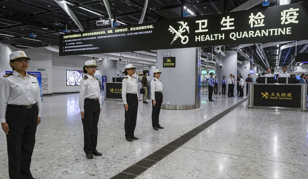 Mainland officials ready to work at the West Kowloon terminus. Photo: Edward Wong