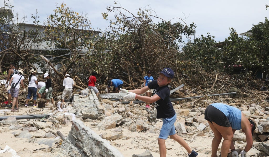Shek O residents are seeking government help in cleaning up the beach. Photo: Xiaomei Chen