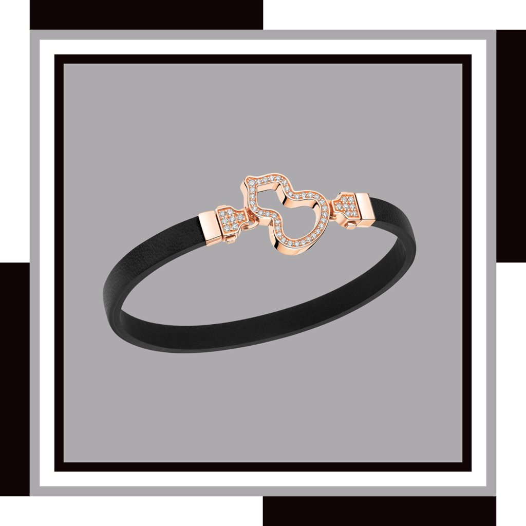 Qeelin’s new Wulu bracelet with a black strap