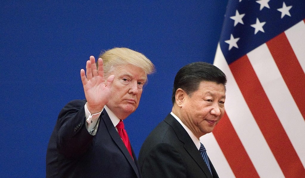 US President Donald Trump and Chinese President Xi Jinping during Trump’s visit to Beijing in November. There is no mention of Trump in the white paper. Photo: AFP US President Donald Trump and Chinese President Xi Jinping during Trump’s visit to Beijing in November. There is no mention of Trump in the white paper. Photo: AFP