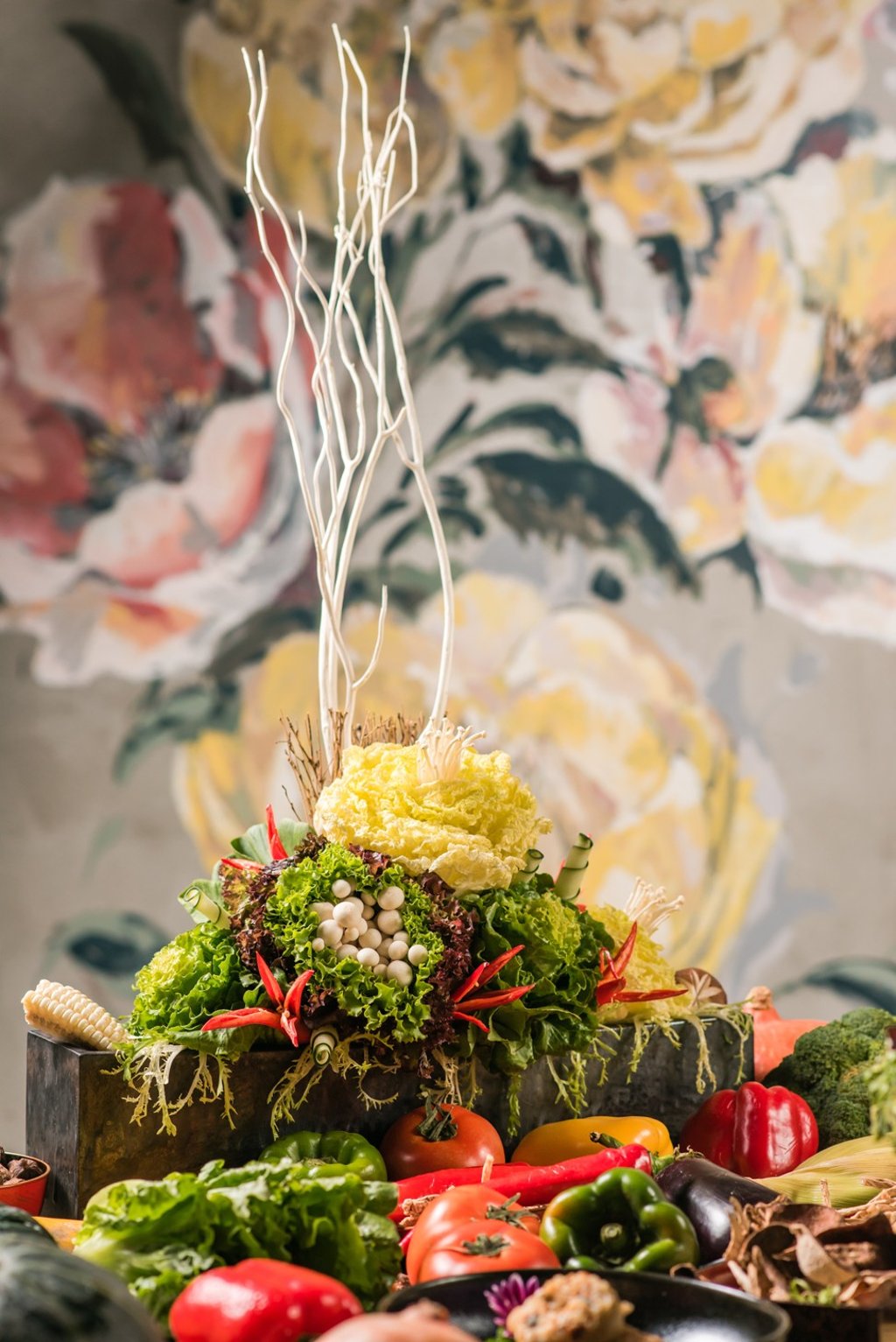 The vegetable bouquet, served at Quan Alley, has been confused with the decorations on more than one occasion.