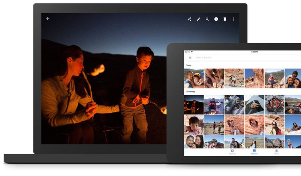 Google’s Photo Scan app allows you to digitise print photos with a smartphone while the software removes glare, adjusts exposure and backs up the image to your Google photo album.