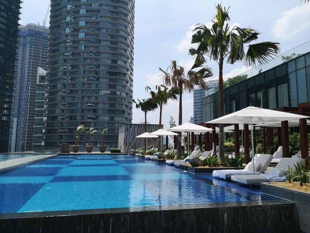 The deck of the secluded pool offers relaxation in the shade. Photo: Winnie Chung The deck of the secluded pool offers relaxation in the shade. Photo: Winnie Chung