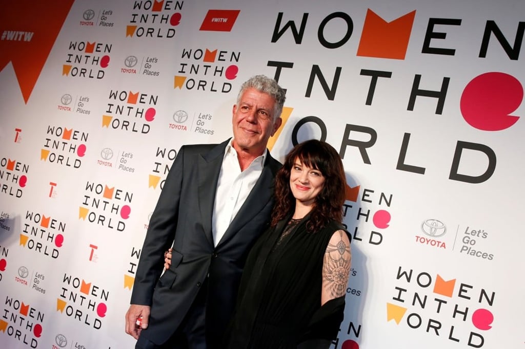Bourdain and Argento at the Women In The World summit in New York in April. Photo: Reuters