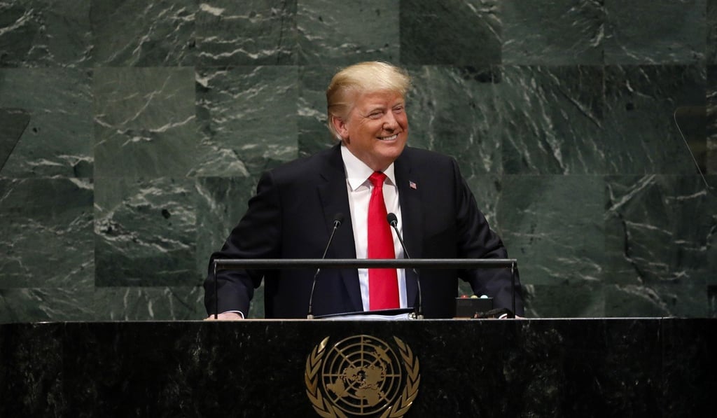 US President Donald Trump at the UN headquarters in New York on Tuesday. Photo: Xinhua/Zuma Press via TNS
