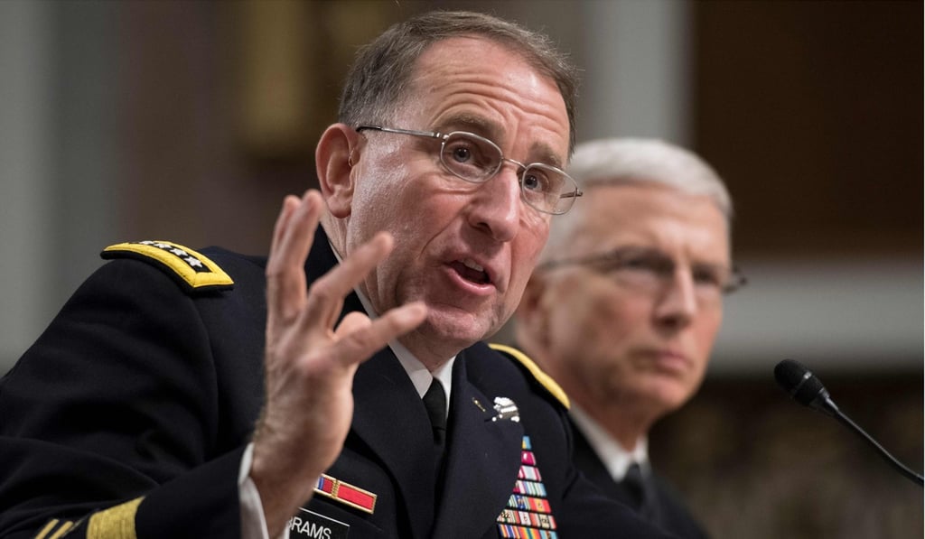 US Army General Robert Abrams (left) testifies during his nomination hearing to be commander of all US forces in South Korea. Photo: AFP US Army General Robert Abrams (left) testifies during his nomination hearing to be commander of all US forces in South Korea. Photo: AFP