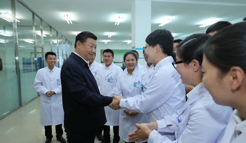 Chinese President Xi Jinping brings his message of self-reliance to researchers at Beidahuang Jiansanjiang national agricultural science and technology park, as part of his tour of northeast China's Heilongjiang province. Photo: Xinhua