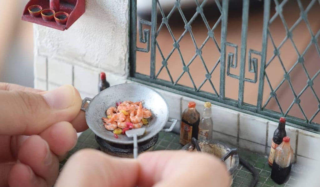 Lim’s miniature kitchen scene. Photo: Lim Pui Wan Lim’s miniature kitchen scene. Photo: Lim Pui Wan
