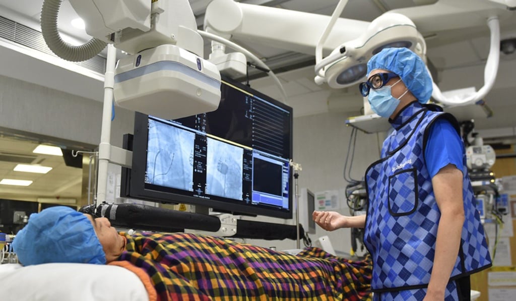 The surgical theatre at the Hong Kong Heart Centre of Hong Kong Adventist Hospital – Stubbs Road where Dr Jeffrey Fung performed minimally invasive surgery on atrial fibrillation patient Yeung Yuk-kong. Photo: Ali Ghorbani The surgical theatre at the Hong Kong Heart Centre of Hong Kong Adventist Hospital – Stubbs Road where Dr Jeffrey Fung performed minimally invasive surgery on atrial fibrillation patient Yeung Yuk-kong. Photo: Ali Ghorbani