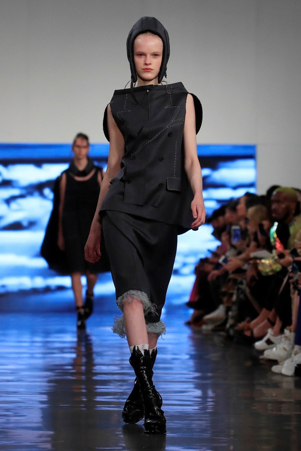 A model presents one of designer John Galliano’s Maison Margiela creations at Paris Fashion Week on Wednesday. Photo: Reuters