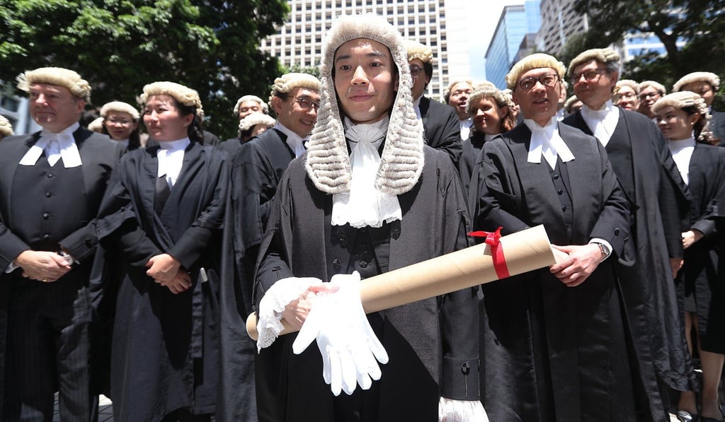 Abraham Chan attends a ceremony for the admission of new senior counsel outside the Court of Final Appeal in Central. Hong Kong’s professional, independent judiciary and rule of law are among the most celebrated legacies of British rule over Hong Kong. Photo: Edward Wong