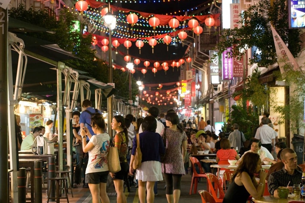 Smith Street in Singapore is also known as Chinatown’s food street. Photo: Alamy