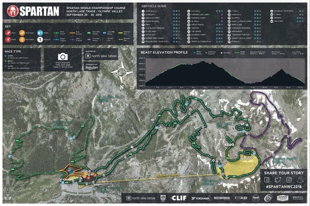 The map for the Spartan World Championship 2018. Image: Spartan Race