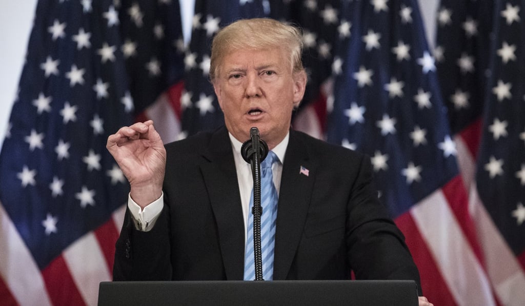 US President Donald Trump at a news conference on the sidelines of the UN General Assembly in New York on Wednesday. Photo: Bloomberg