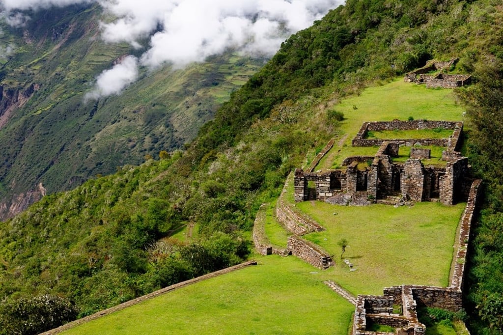 The Lost City of Choquequirao in Peru is untouched and secluded. The Lost City of Choquequirao in Peru is untouched and secluded.