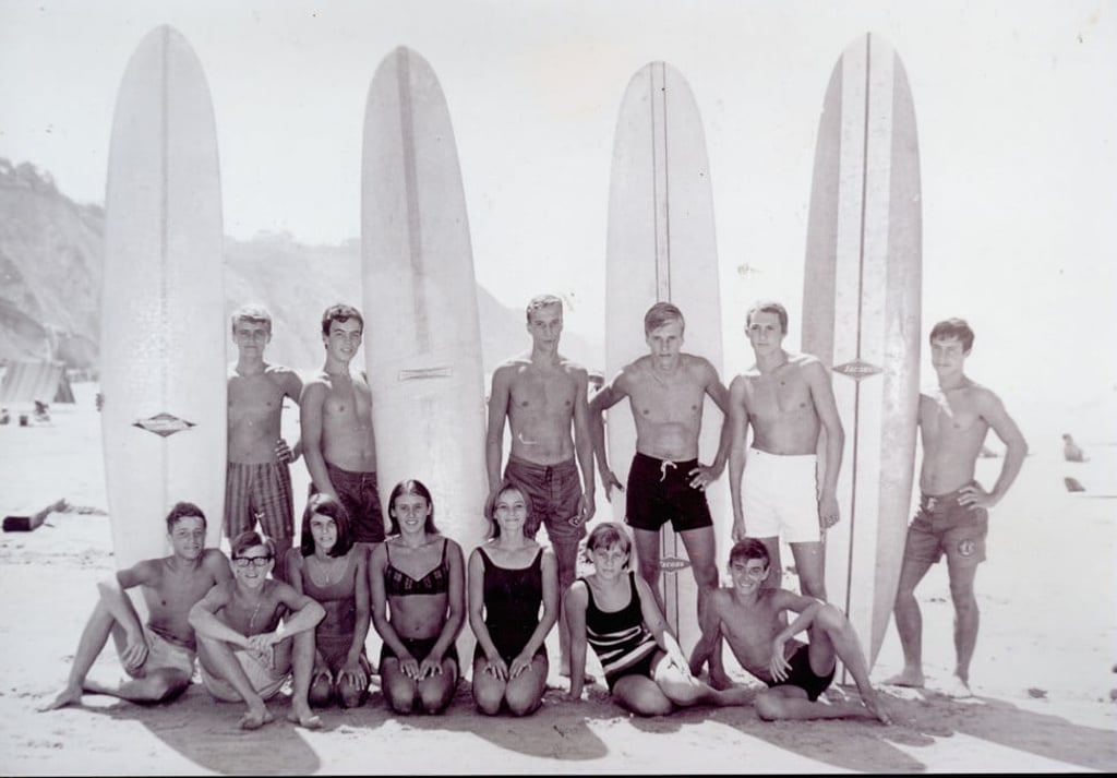 Young French surfers at Côte des Basques, Biarritz, in 1963. Photo: Col FL