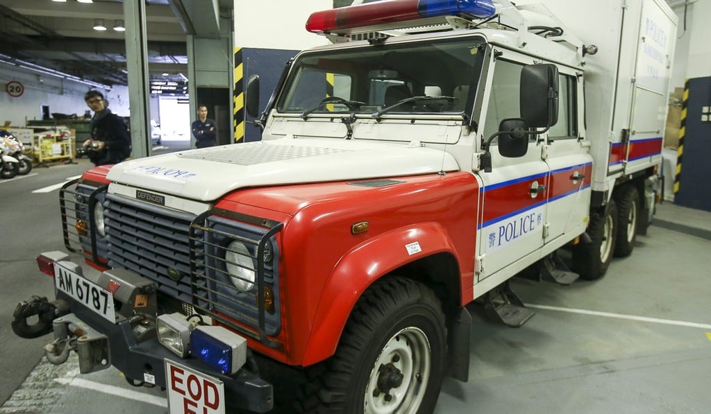 The current Land Rover vehicle used by the Explosive Ordnance Disposal Bureau. Photo: David Wong