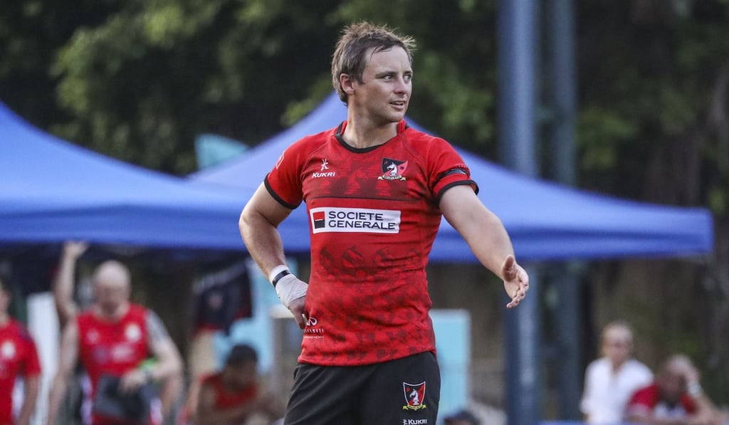 Valley player and schoolteacher Scott Davidson (centre) at Kings Park in Jordan. Photo: Edward Wong