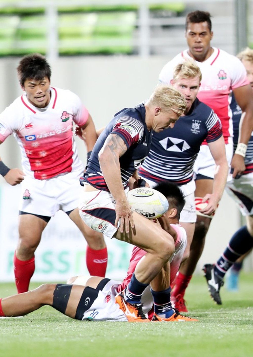 Action from Hong Kong vs Japan in the final in South Korea.